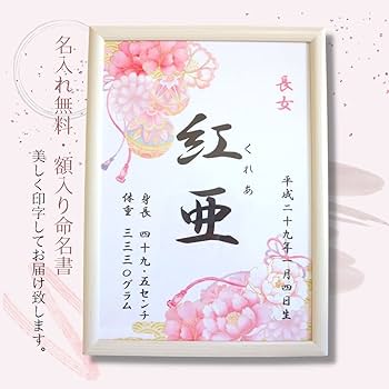 みゆ　命名書オーダー「祝い梅」通常版 dbde0df8c9769af9770167513b11be